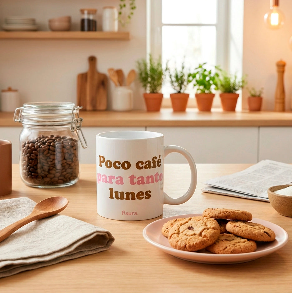 Taza "Poco café para tanto lunes"