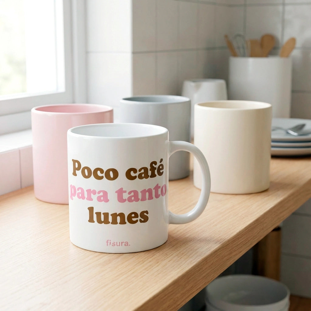 Taza "Poco café para tanto lunes"