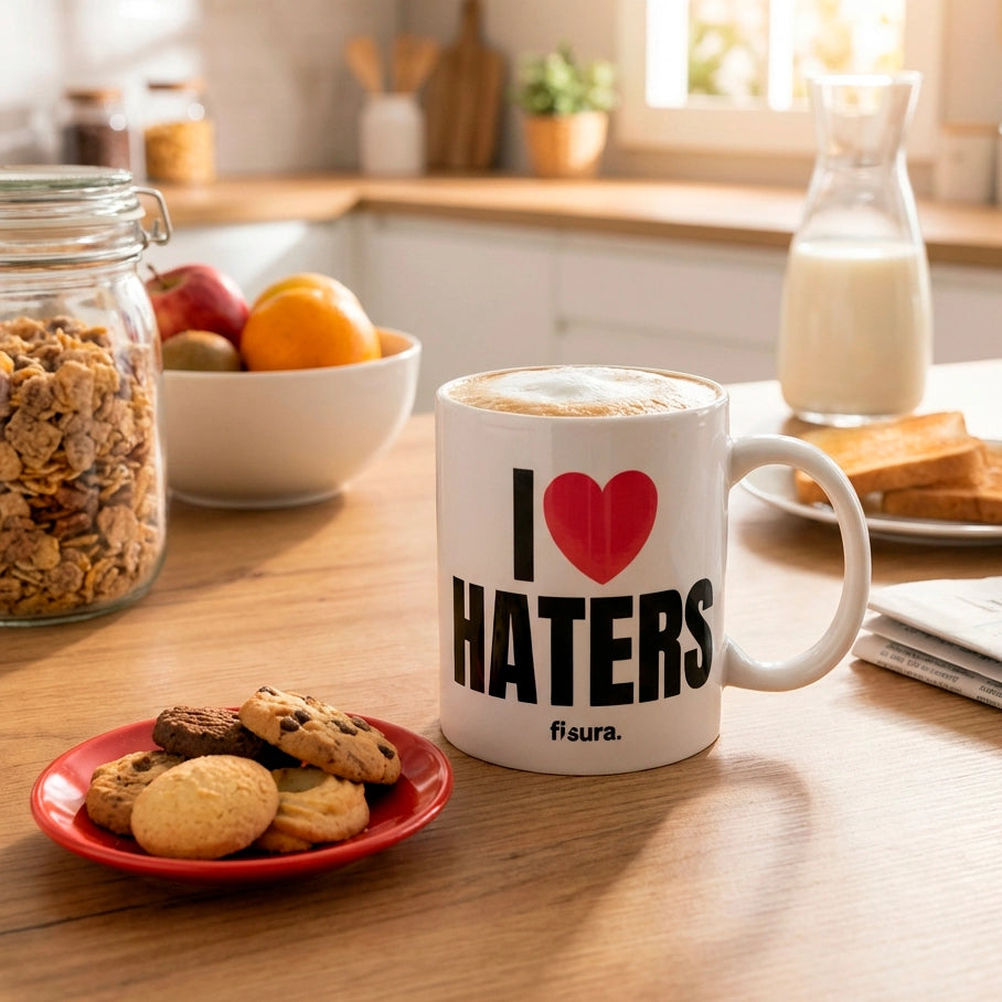 Taza "I love haters"