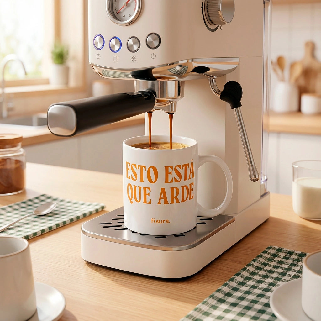 Taza "Esto está que arde"