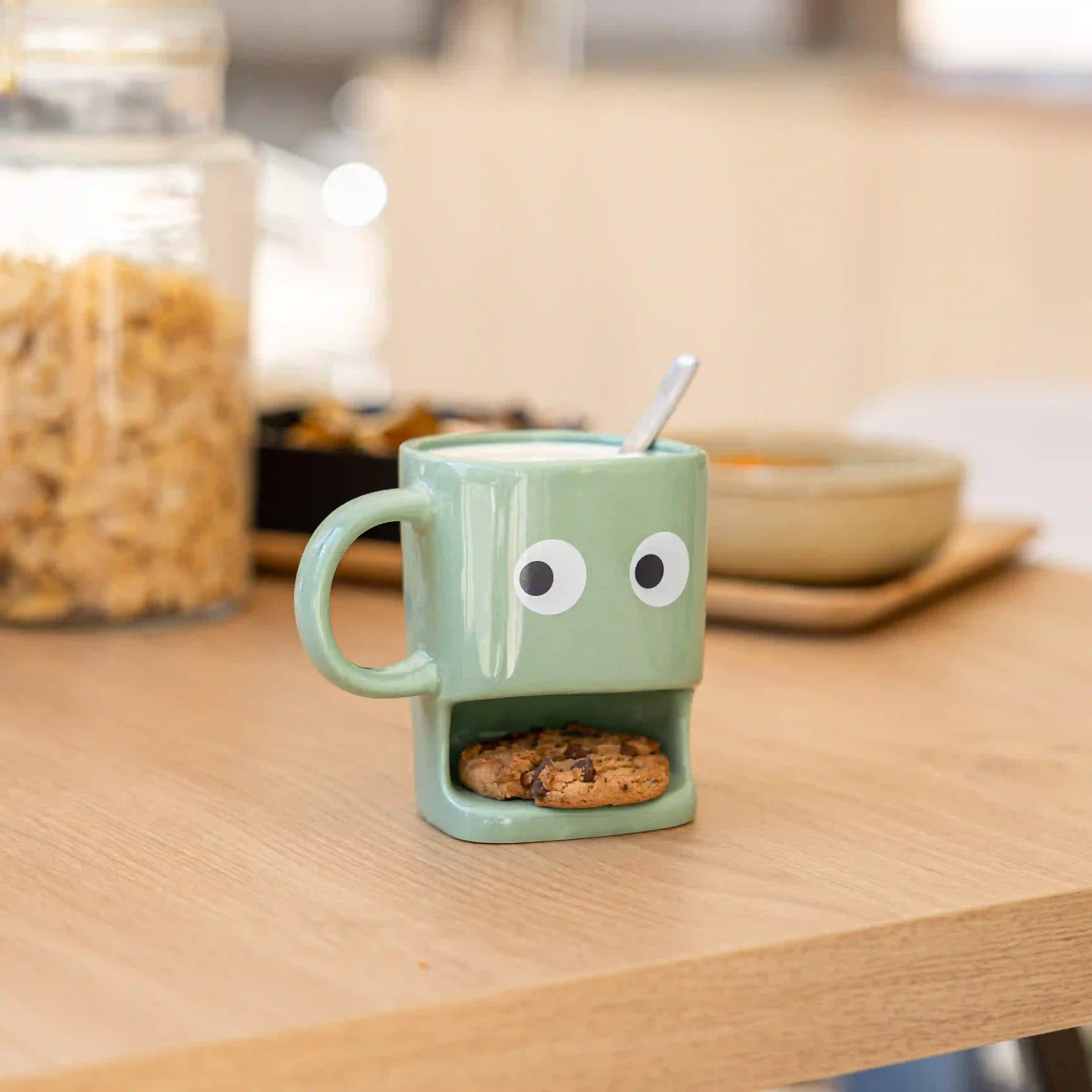 Taza para galletas verde