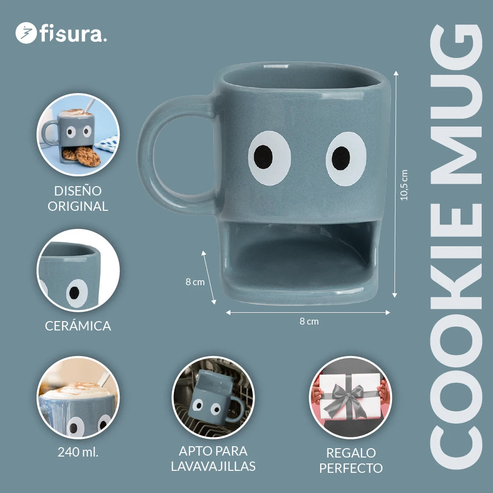 Taza para galletas azul