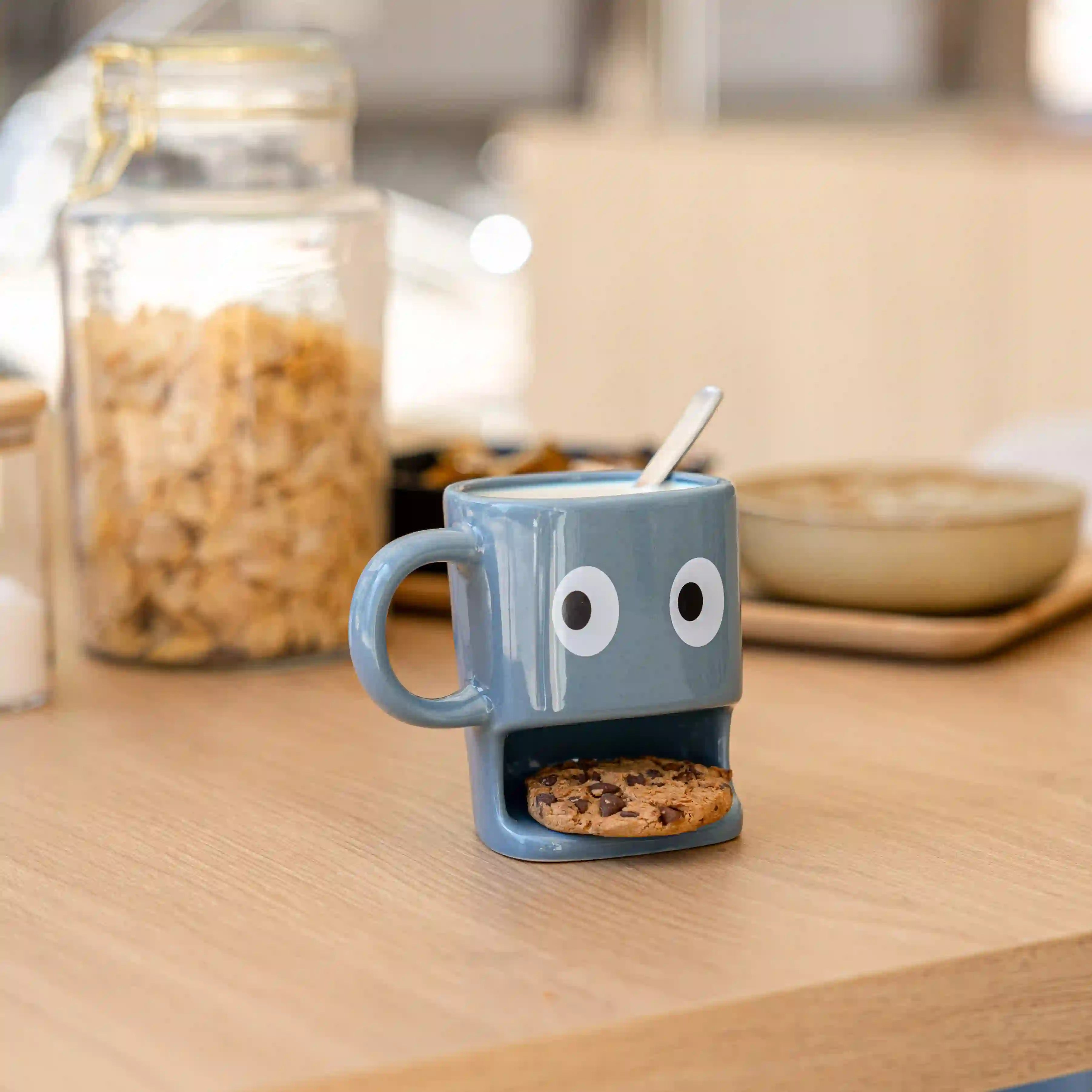 Taza para galletas azul