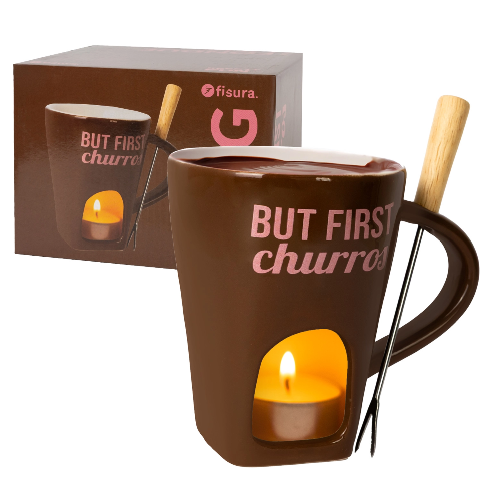 Taza fondue “But first churros”
