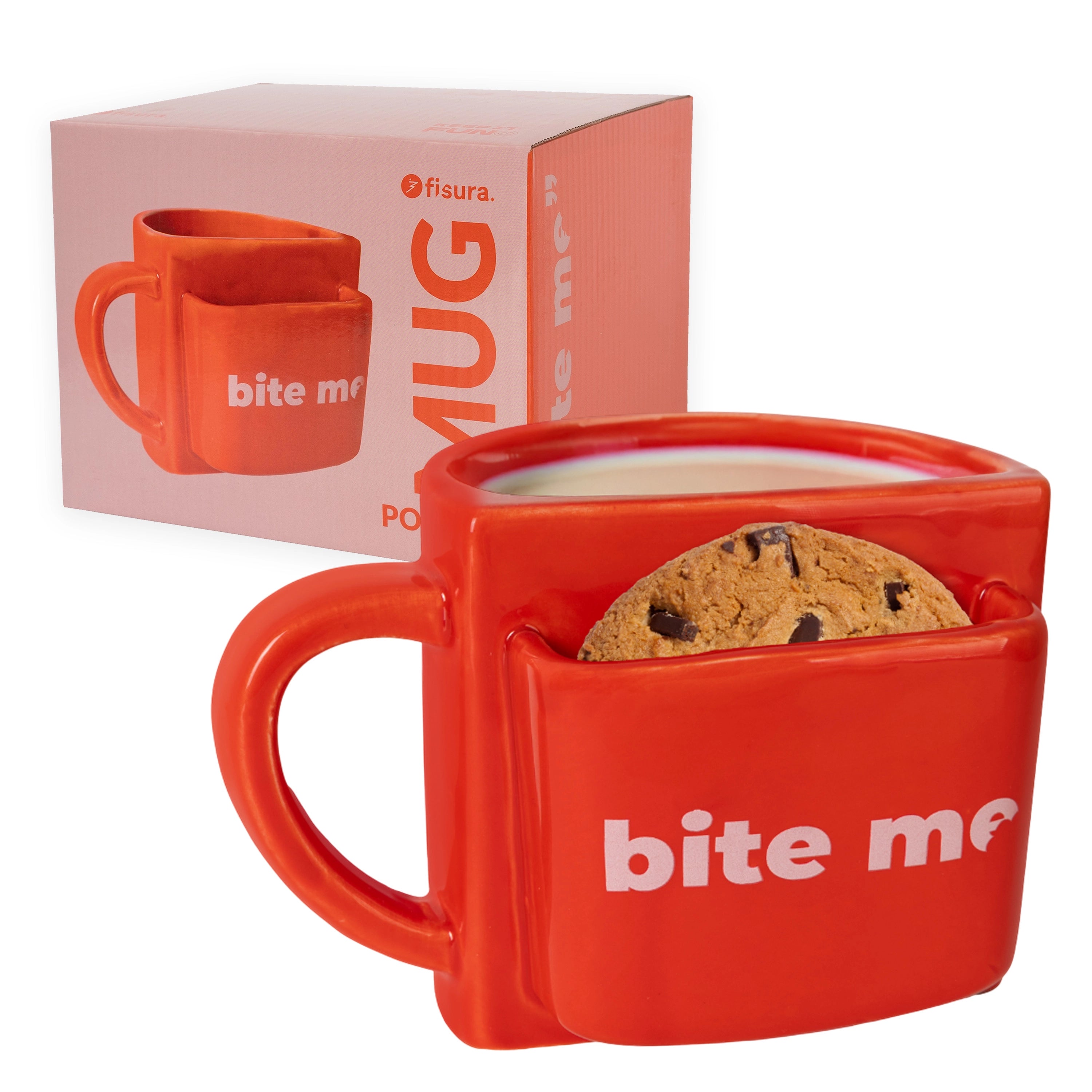 Taza bolsillo "Bite me"