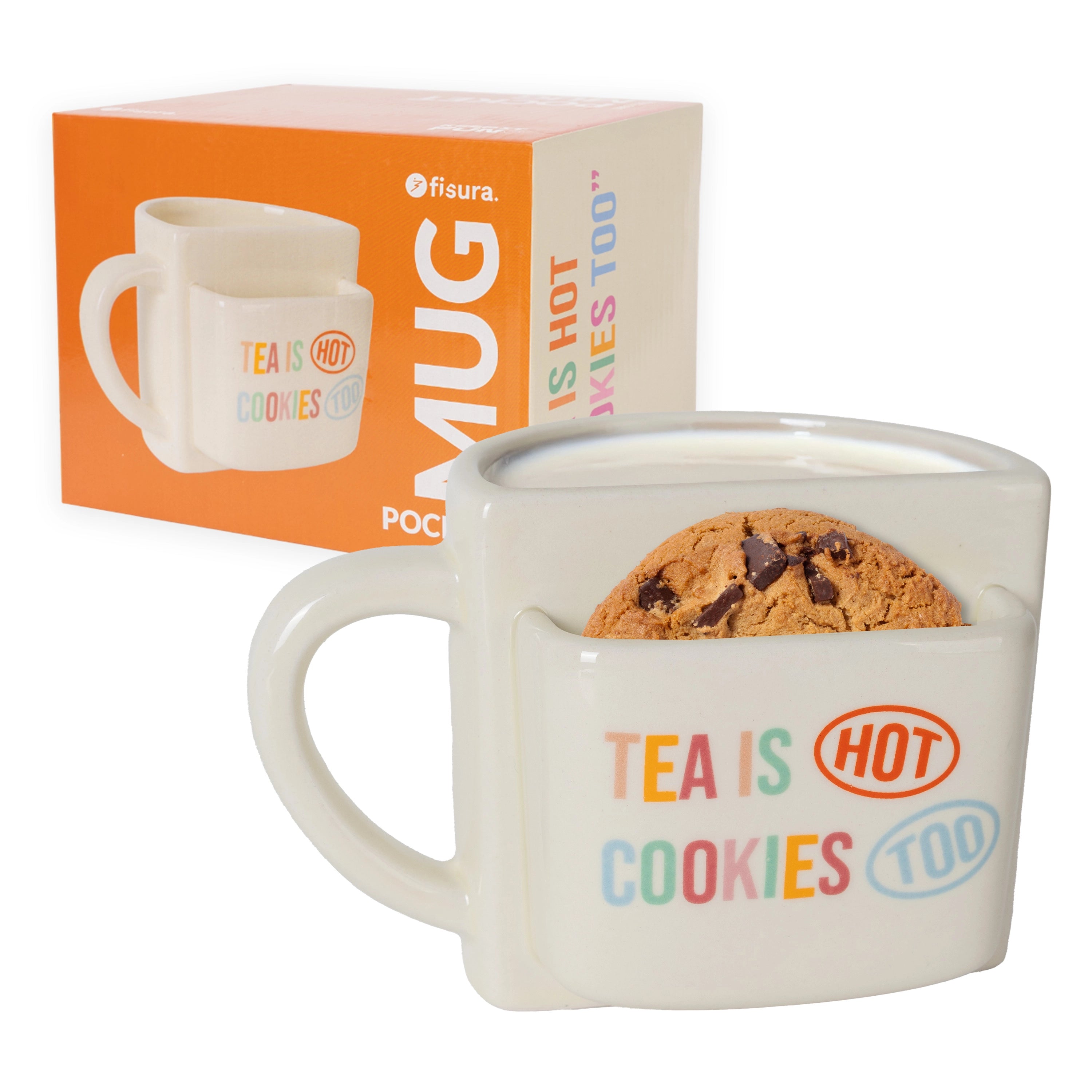 Taza bolsillo "Tea is hot cookies too"