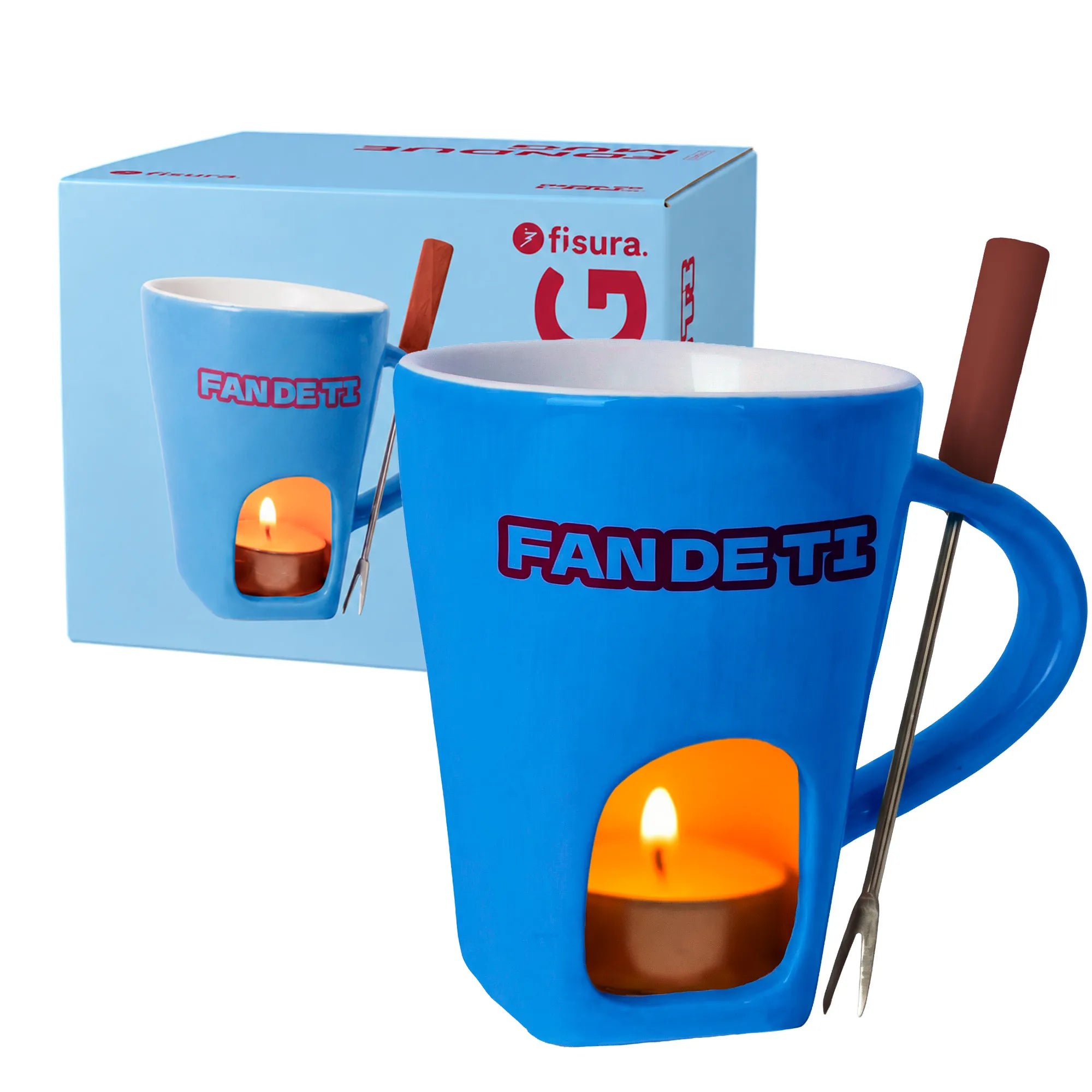 Taza fondue “Fan de ti”