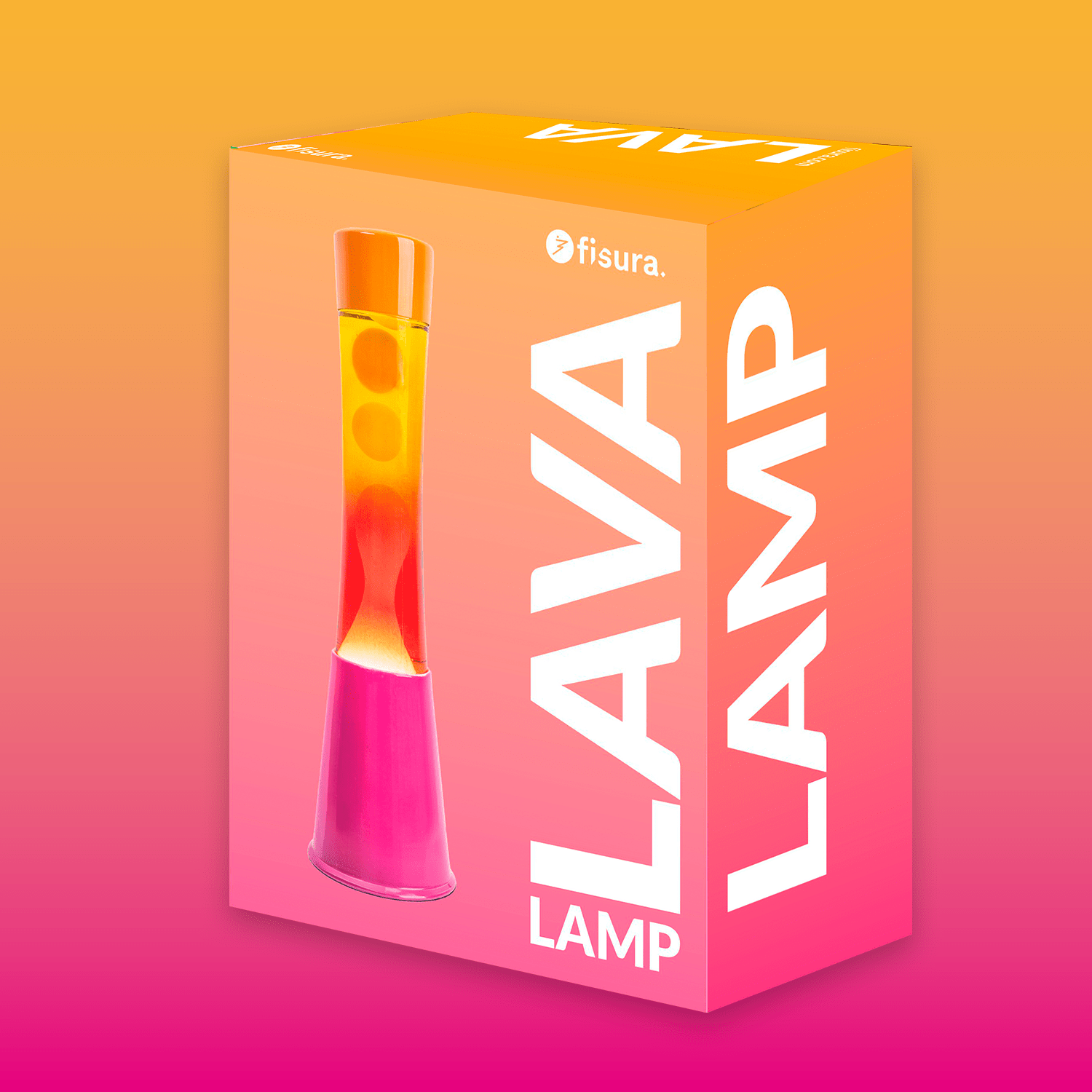 Lámpara de lava degradado rosa y naranja