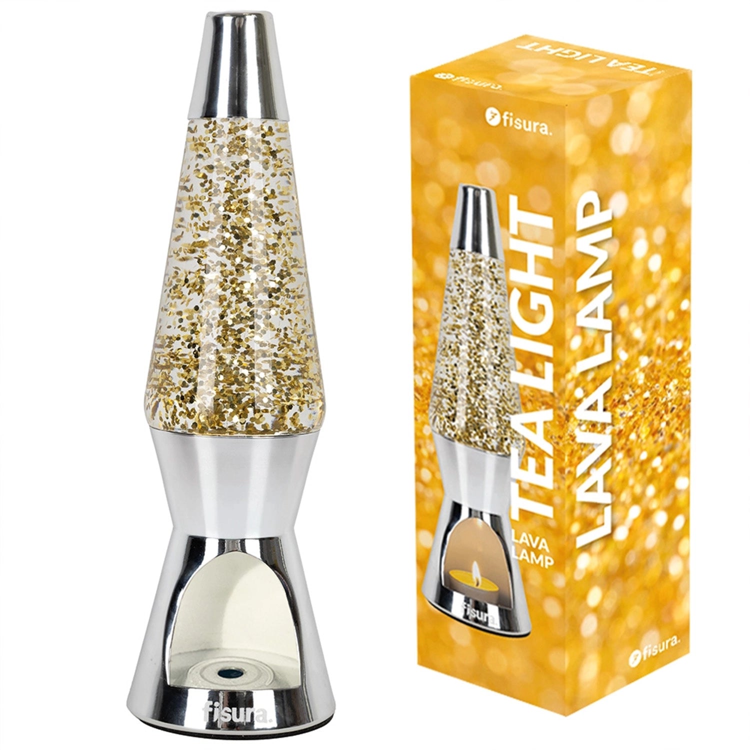 Lámpara de lava vela purpurina