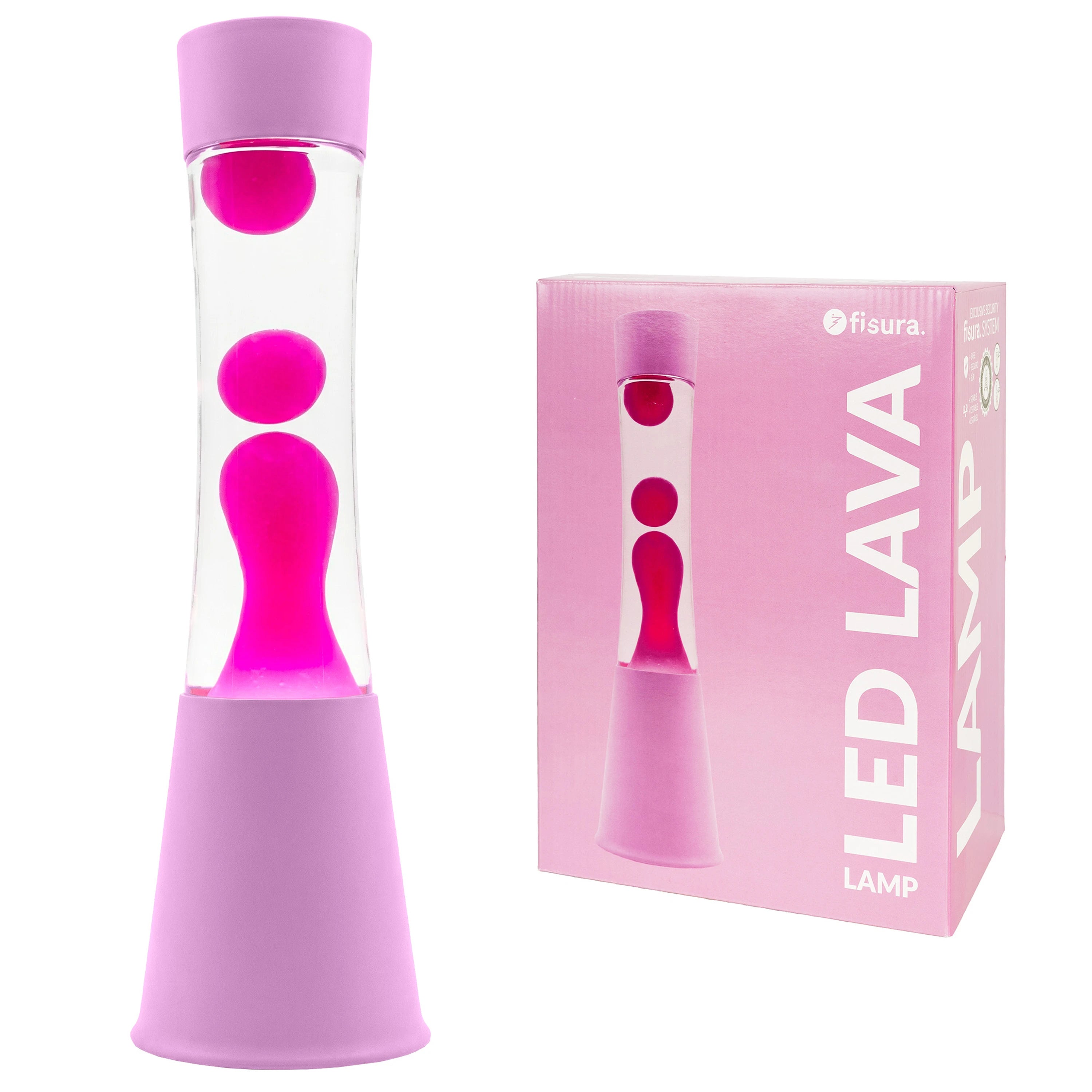 Lámpara de lava LED rosa