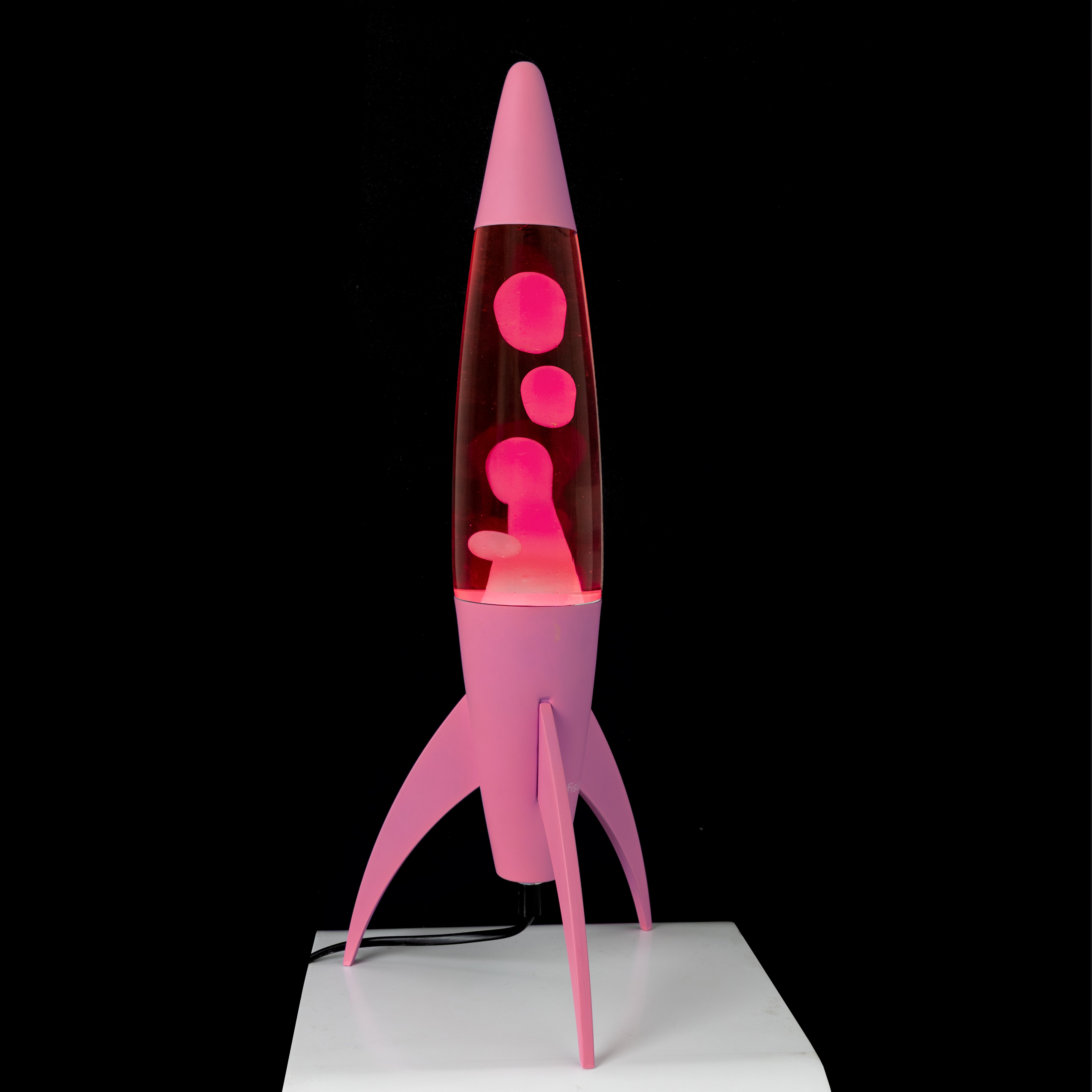 Lámpara de lava rocket rosa
