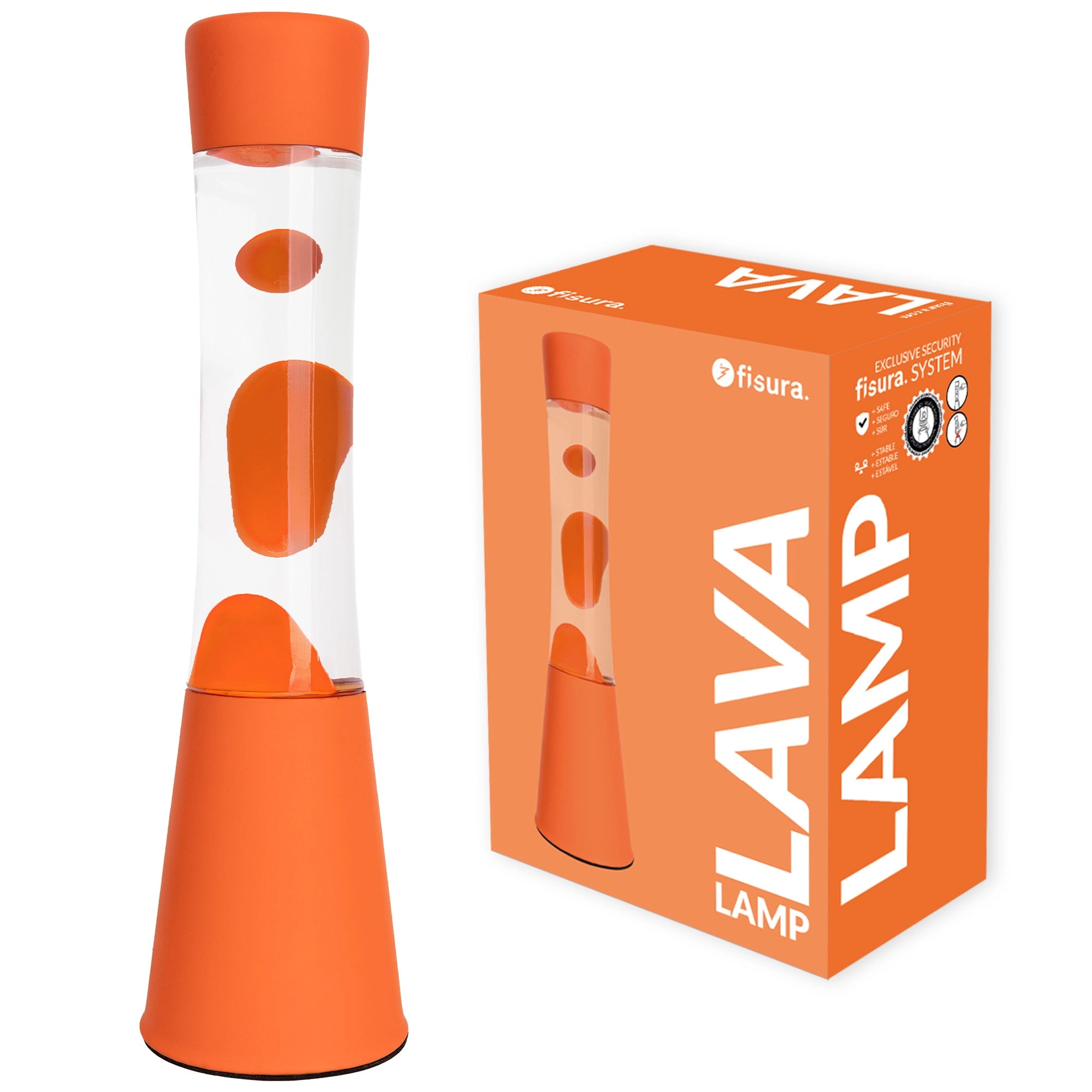 Lámpara de lava monocromática naranja