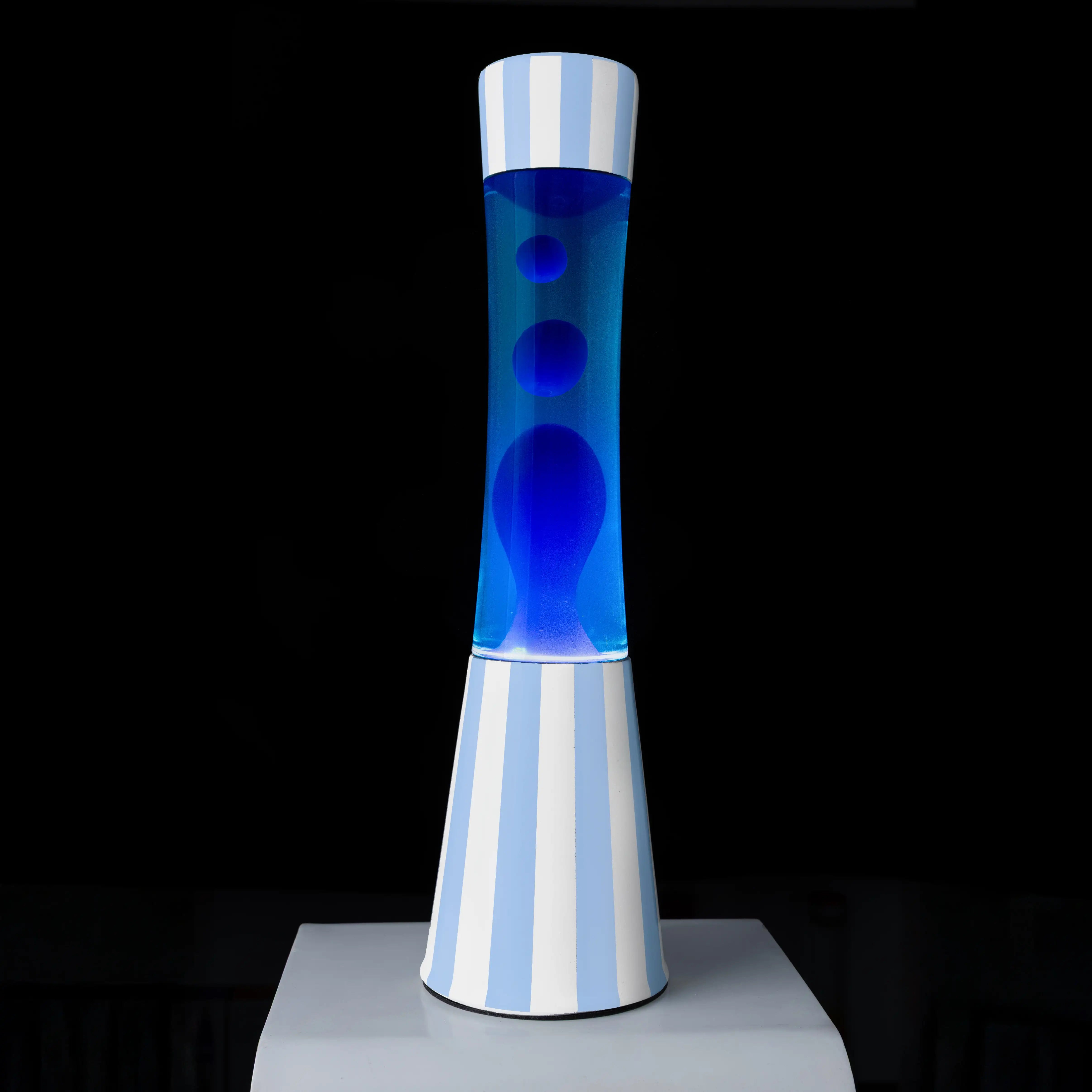 Lámpara de lava “rayas” azul