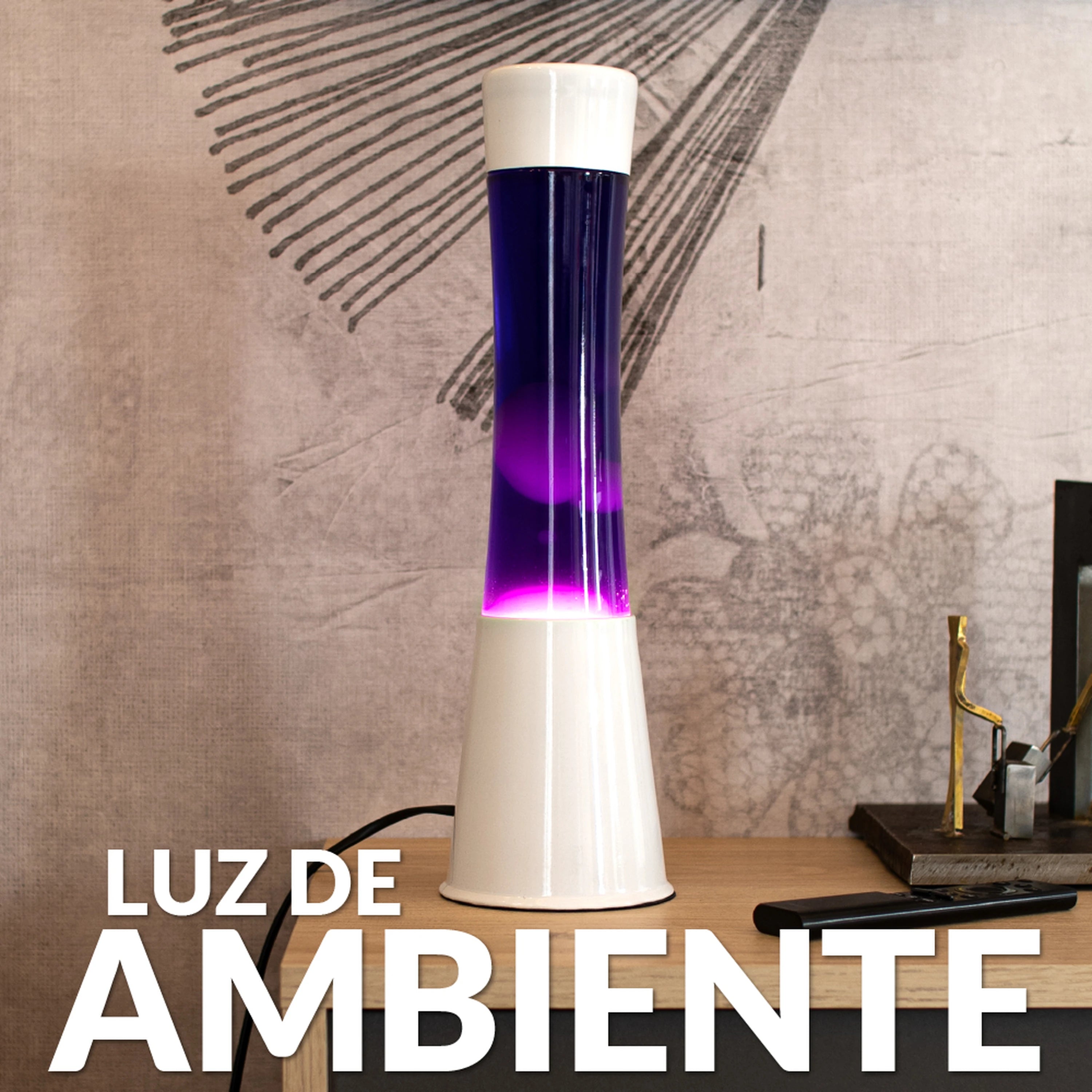 Lámpara de lava morada 