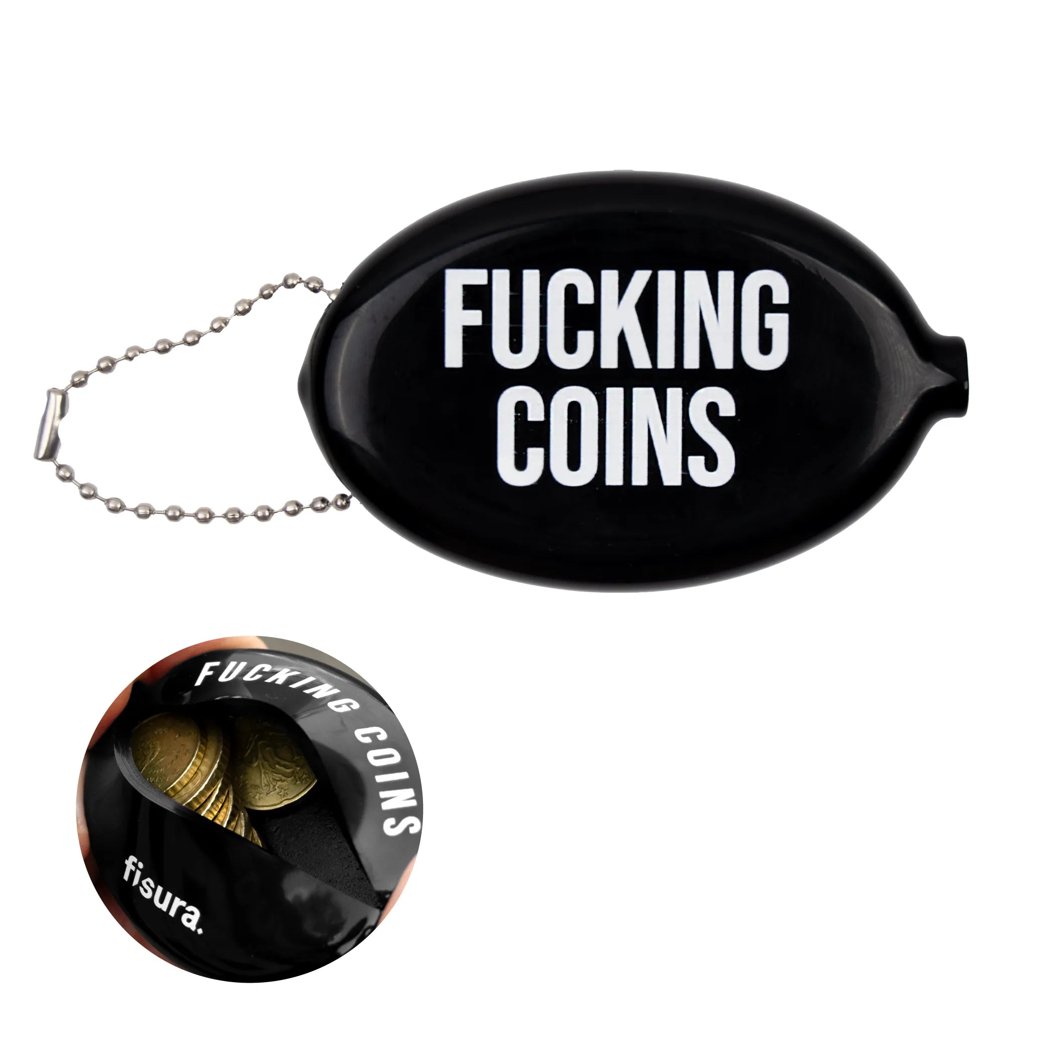 Monedero retro "Fucking coins"