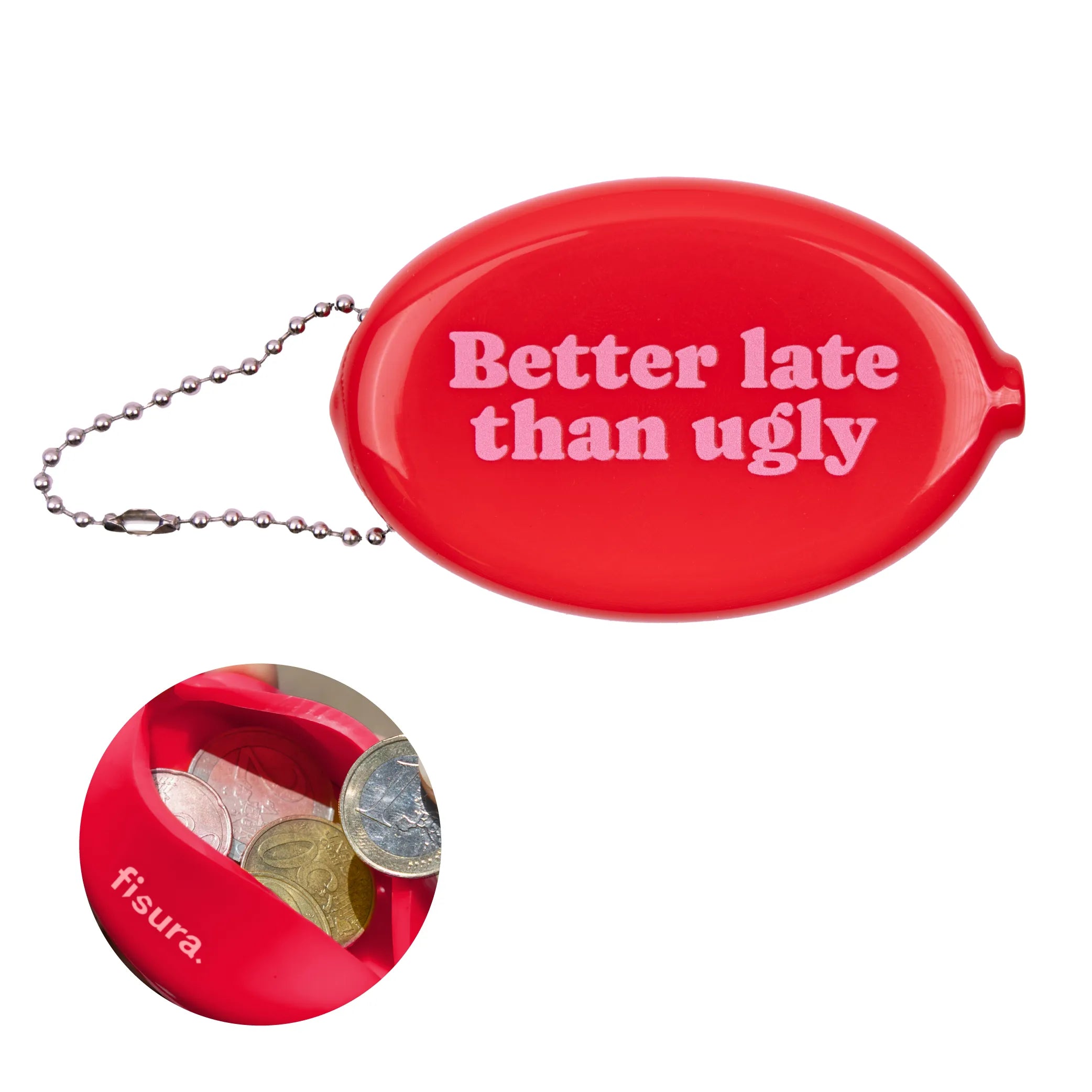 Monedero retro "Better late than ugly"