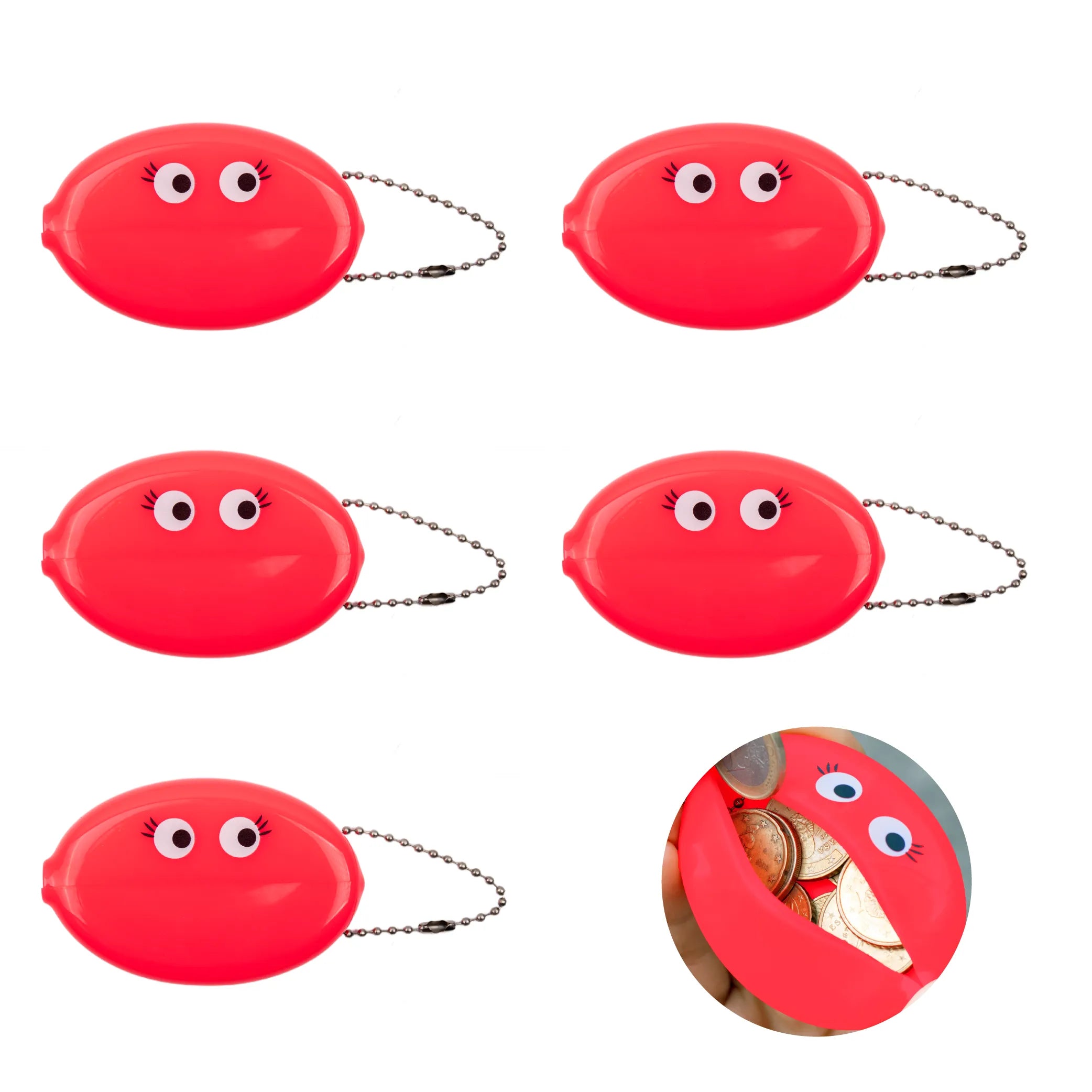 Monedero retro “Ojos” set de 5