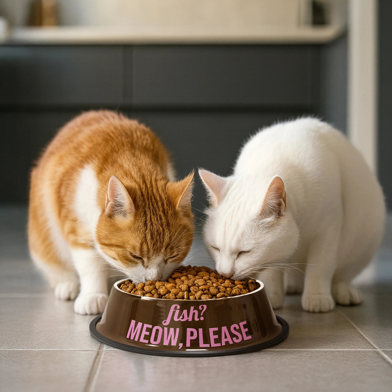 Comedero y bebedero “Meow, please”