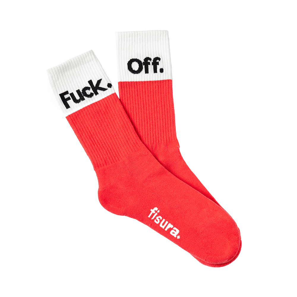 Calcetines Unisex "Fuck off" viva magenta