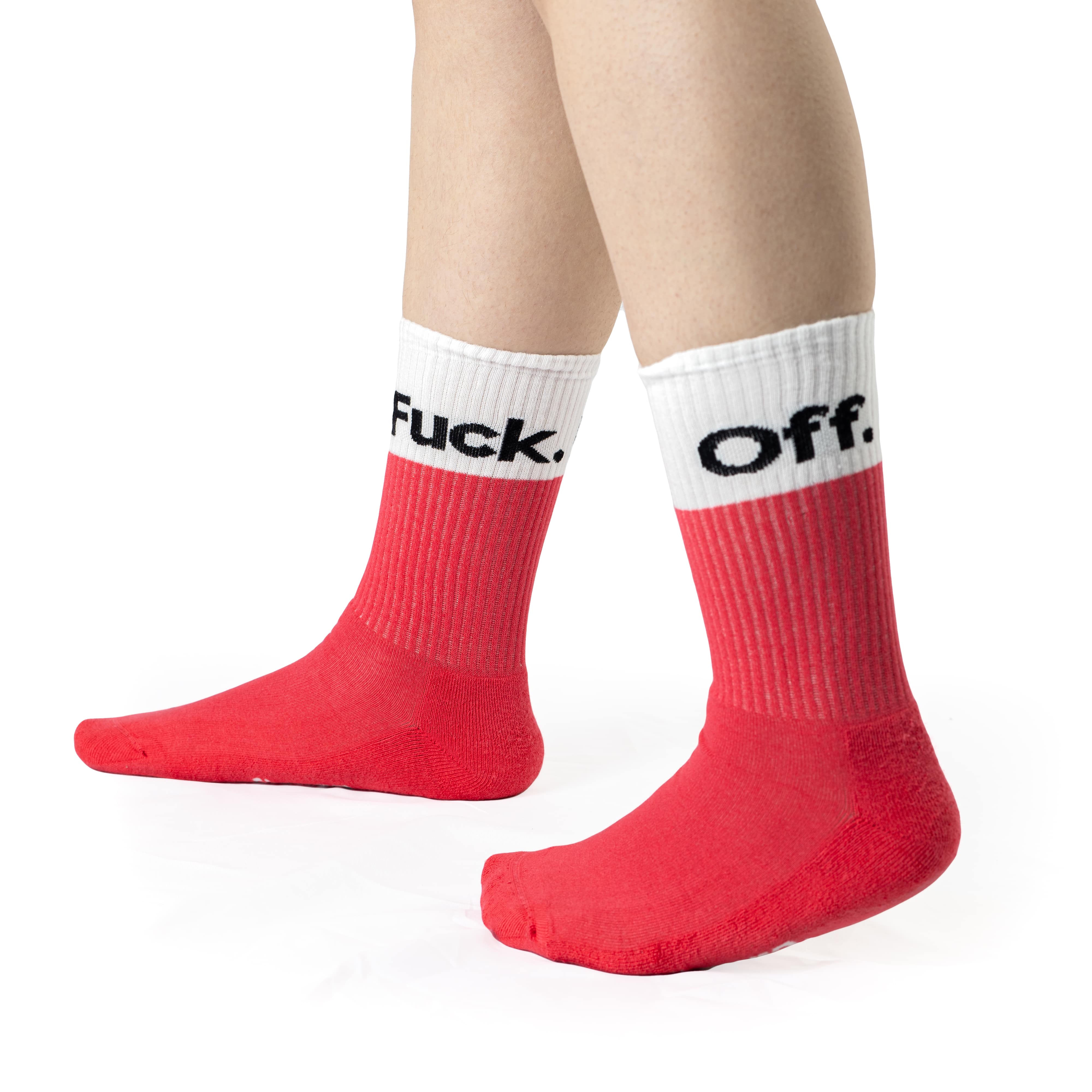 Calcetines Unisex "Fuck off" viva magenta