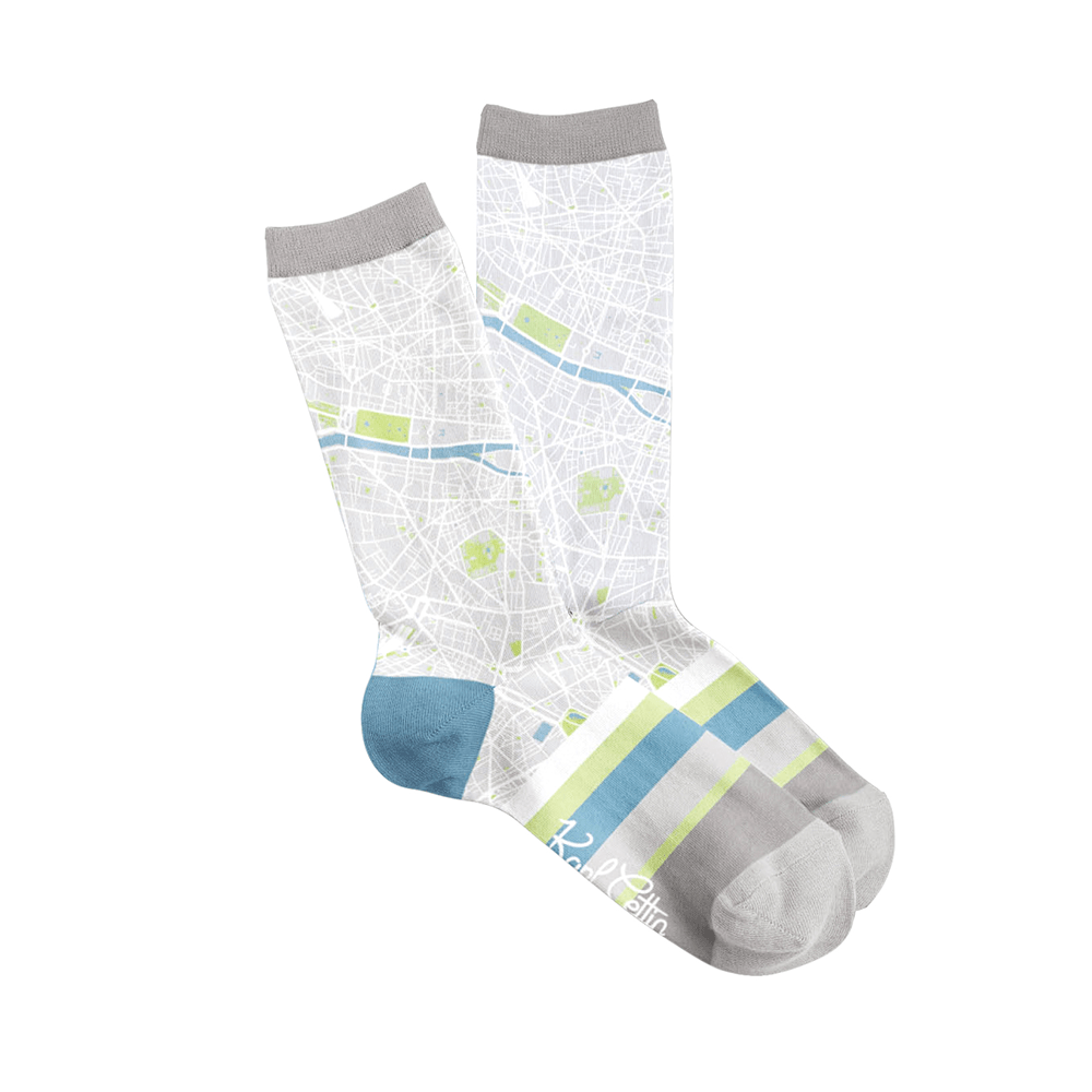 Par de calcetines unisex "Mapa de París"