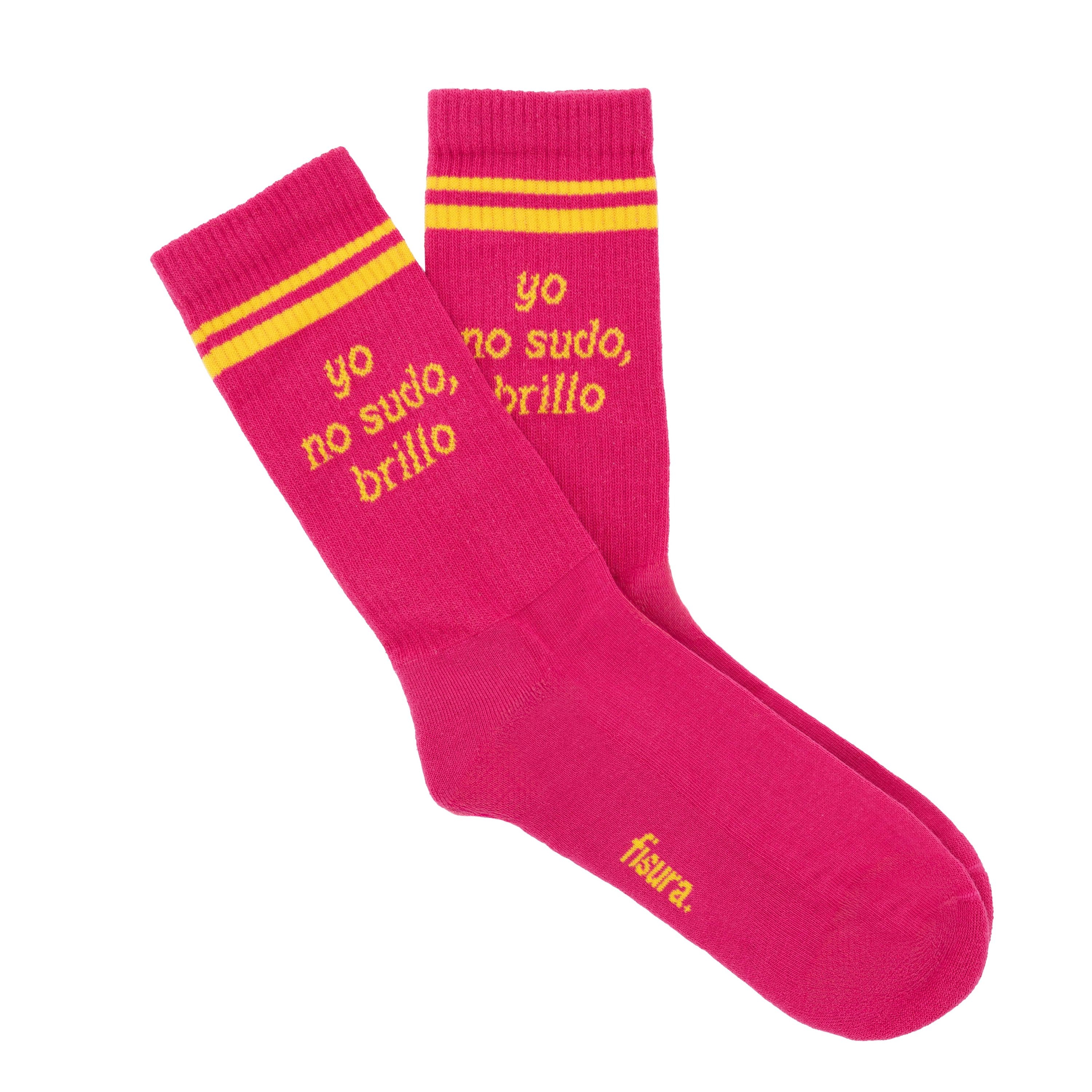 Calcetines Unisex “Yo no sudo, brillo” rosa