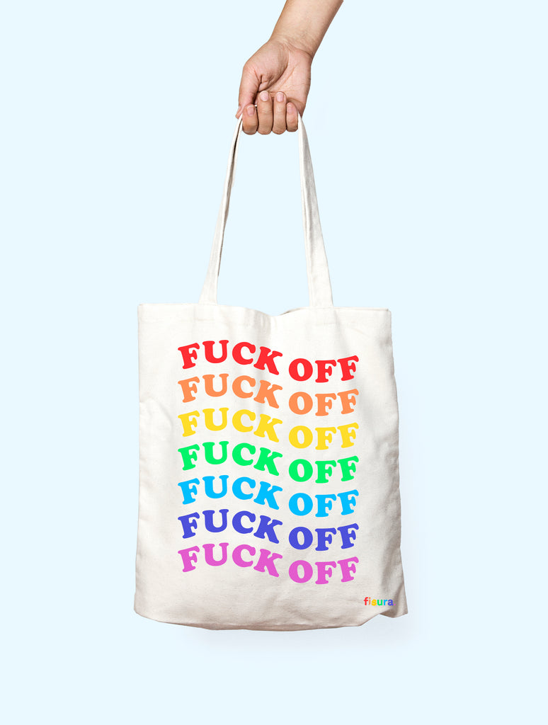 Tote bag original  "Fuck Off" multicolor