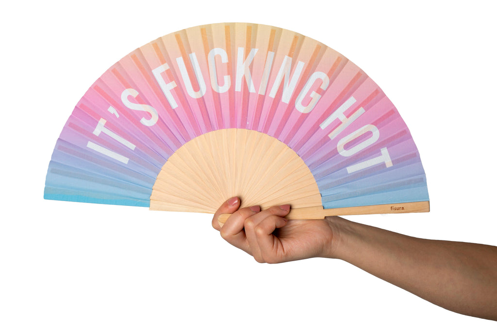 Abanico "It's fucking hot" degradado (brilla en la oscuridad)