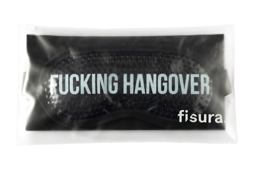 Antifaz de gel “Fucking hangover” negro