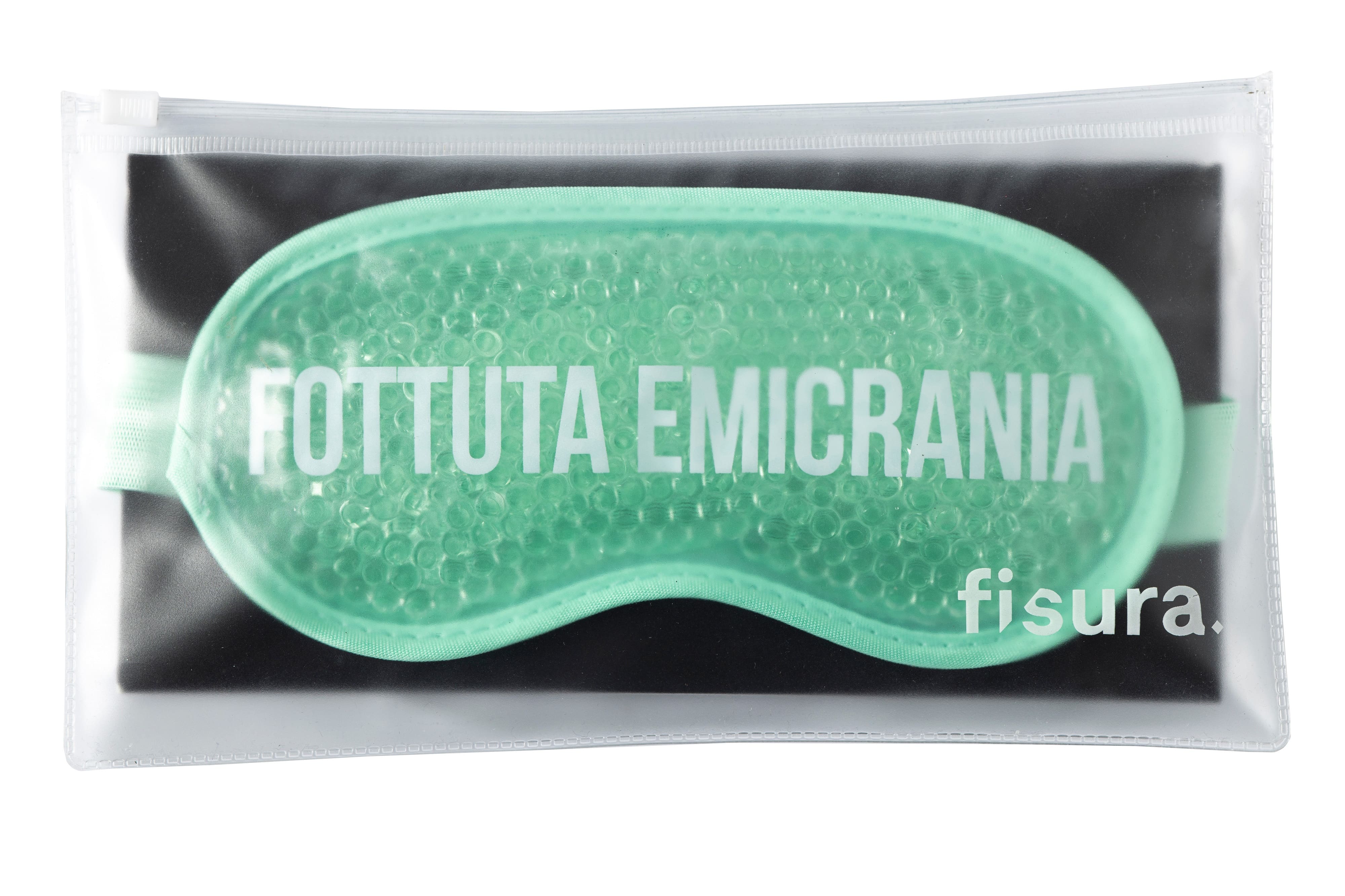 Antifaz de gel “Fottuta Emicrania” verde menta