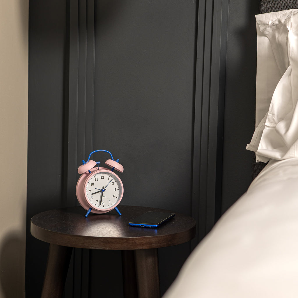 Reloj despertador Retro Rosa & Azul