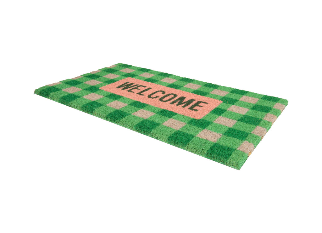 Felpudo "Welcome" cuadros vichy