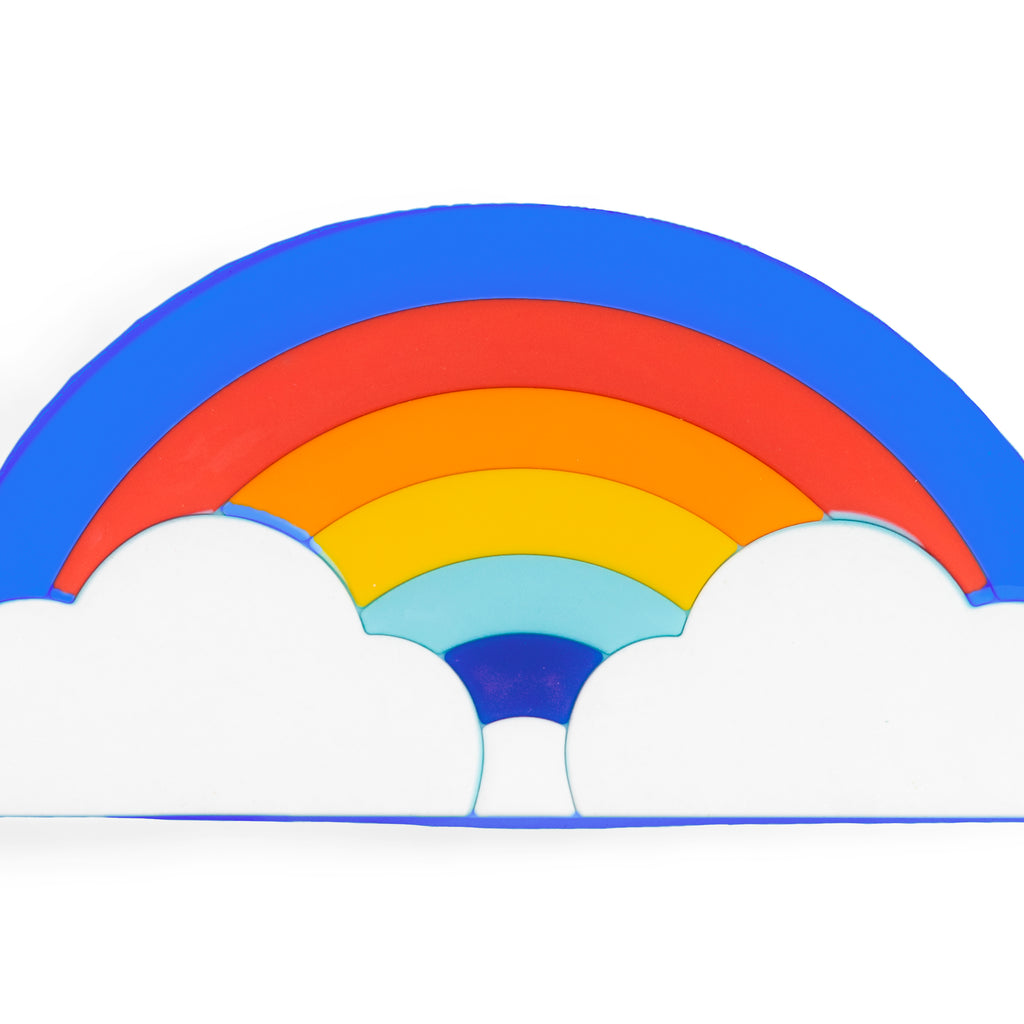 Estuche de silicona arcoiris Azul