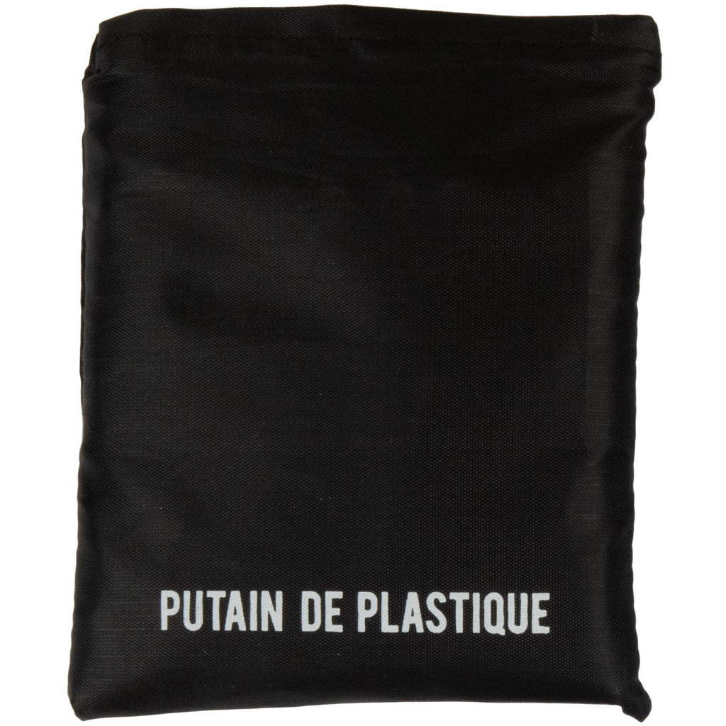 Bolsa Reutilizable "Putain de plastique" Negro/Blanco
