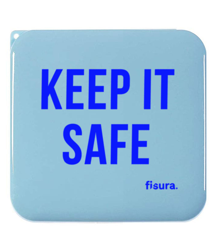 Funda rígida porta mascarillas "Keep it safe" Azul