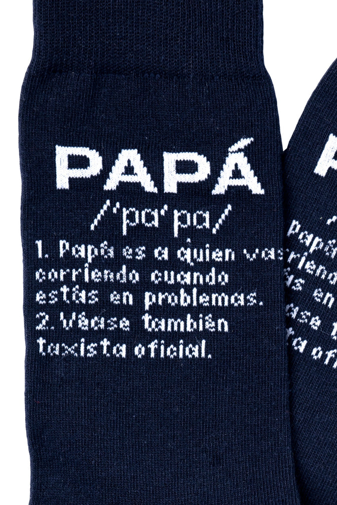 Par de calcetines chico “Papá” azul - Español