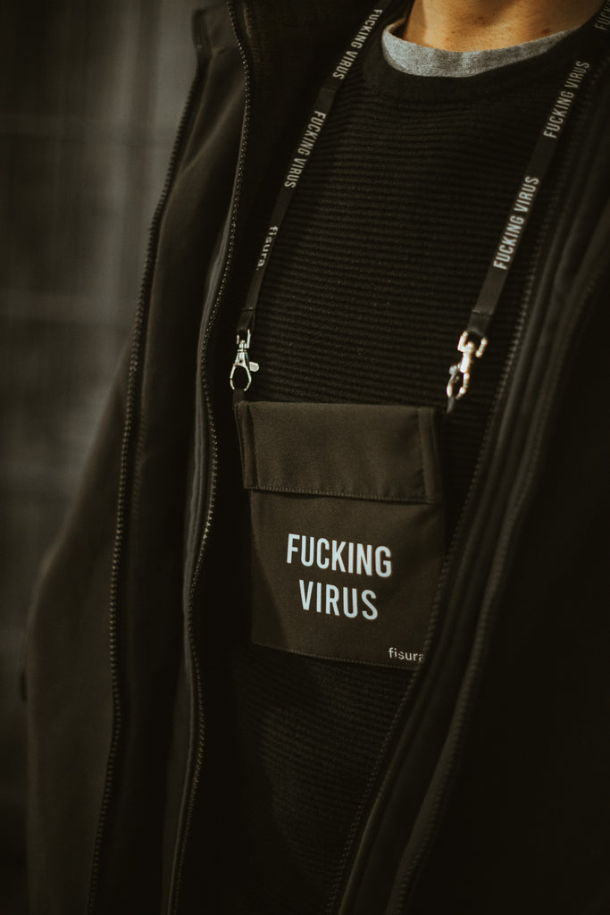 Funda tela porta mascarillas "Fucking virus"